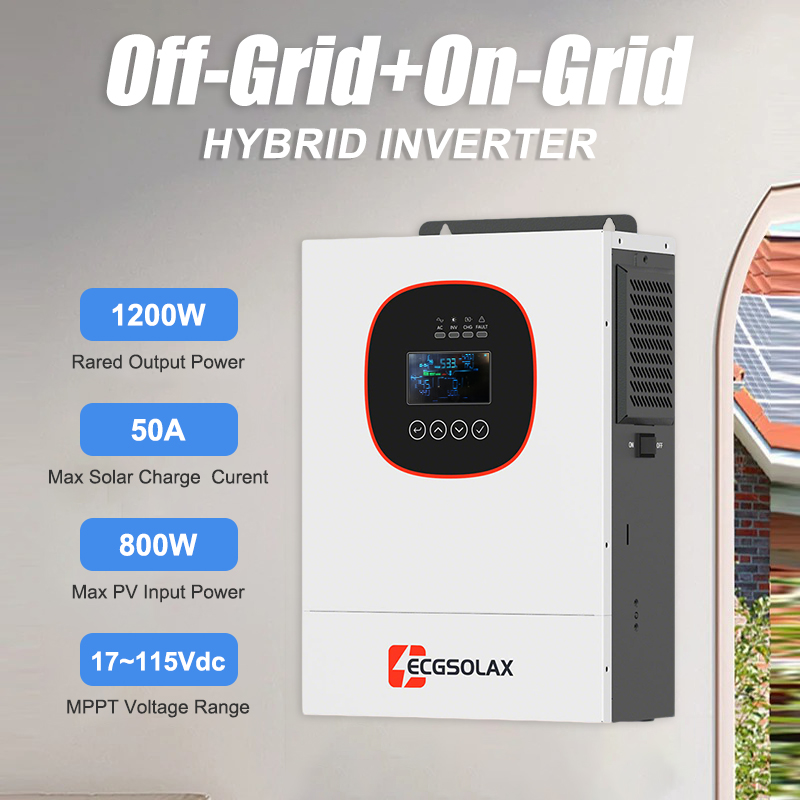 ECGSOLAX 1.2KW Solar Hybrid in - Mppt Charge Controller のレビューと価格
