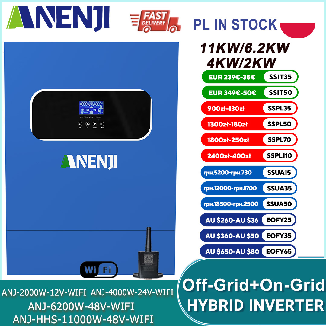 11KW 6.2KW 5KW 4KW 2KW Hybrid  - Mppt Charge Controller のレビューと価格