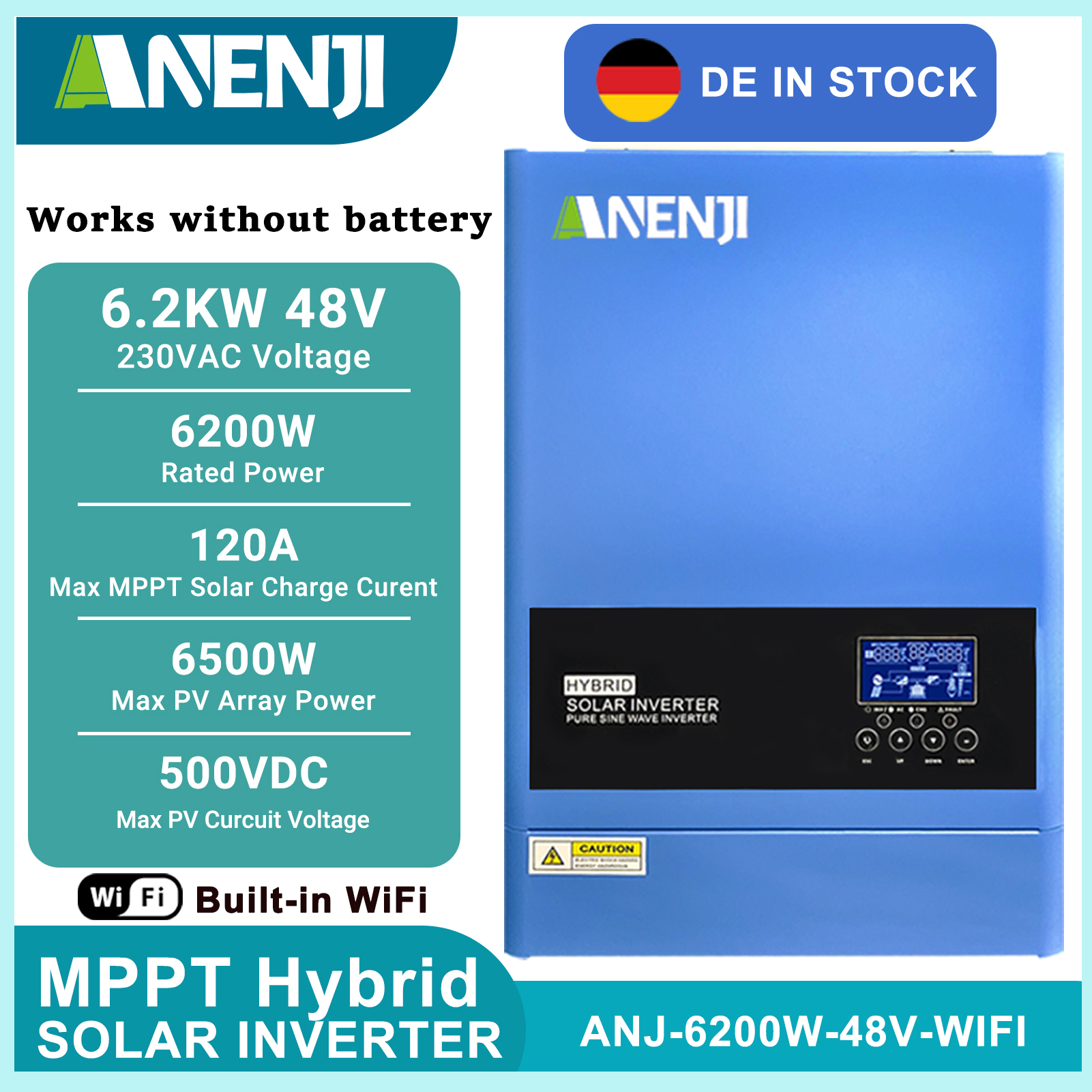 11KW 6.2KW 5KW 4KW 2KW Hybrid  - Mppt Charge Controller のレビューと価格