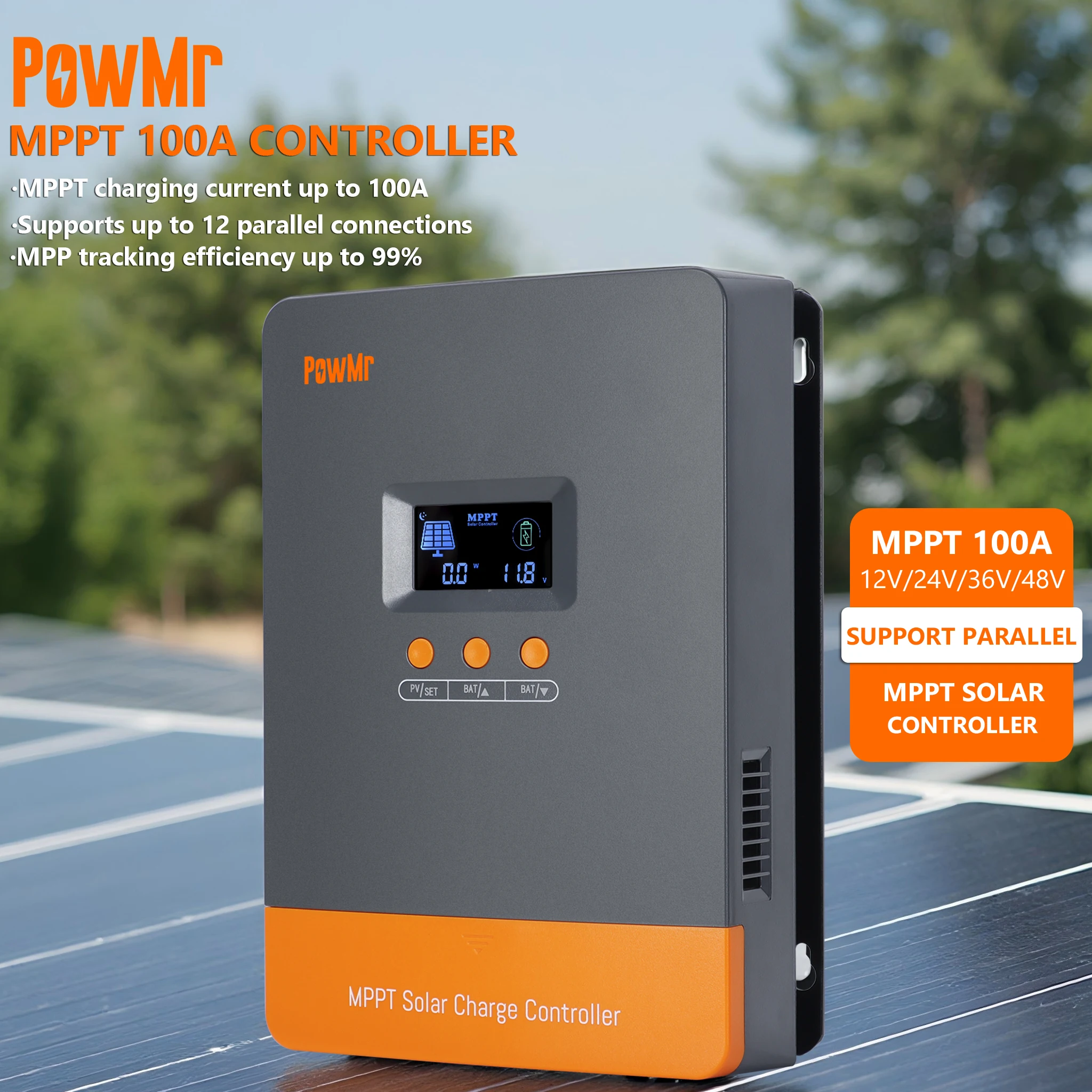PowMr Hot Sale 12V 24V 48V Bat - Mppt Charge Controller のレビューと価格