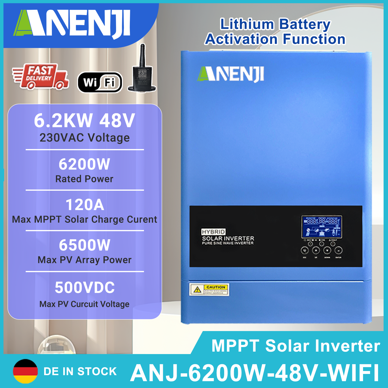 4KW 6.2KW Hybrid Solar Inverte - Mppt Charge Controller のレビューと価格