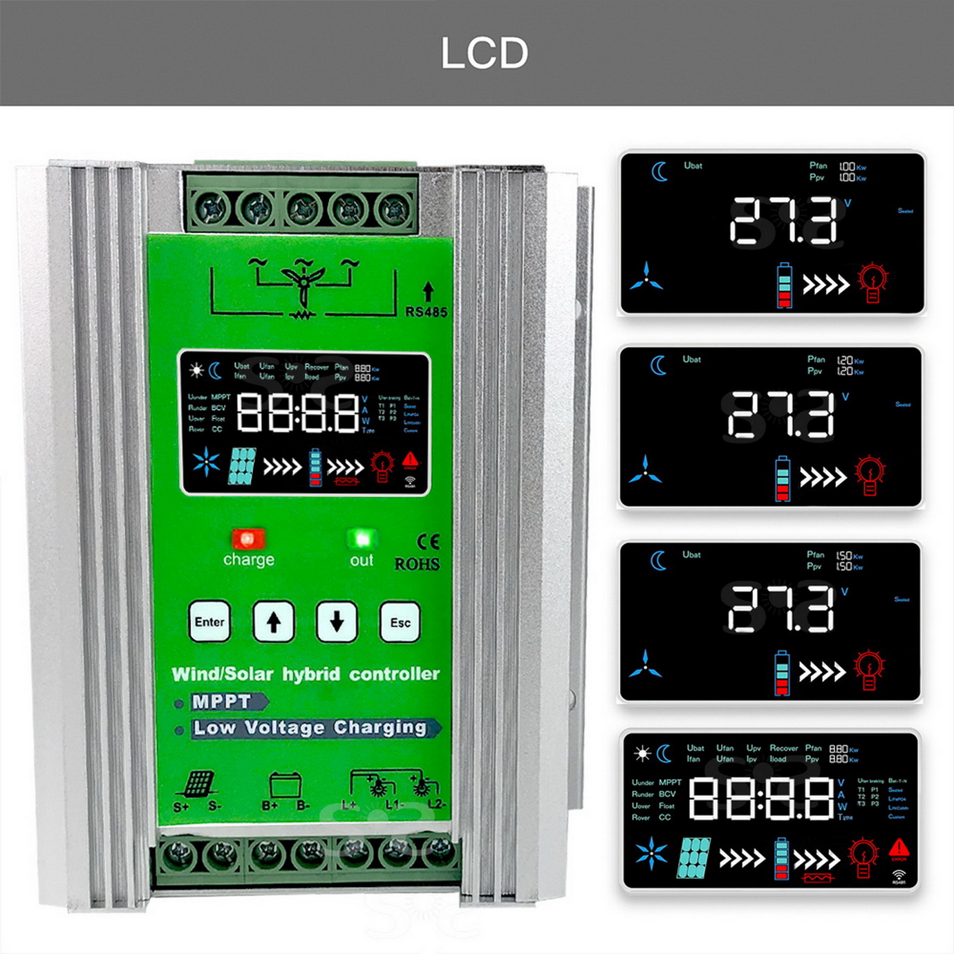 4000W MPPT Wind Solar Hybrid C - Mppt Charge Controller のレビューと価格