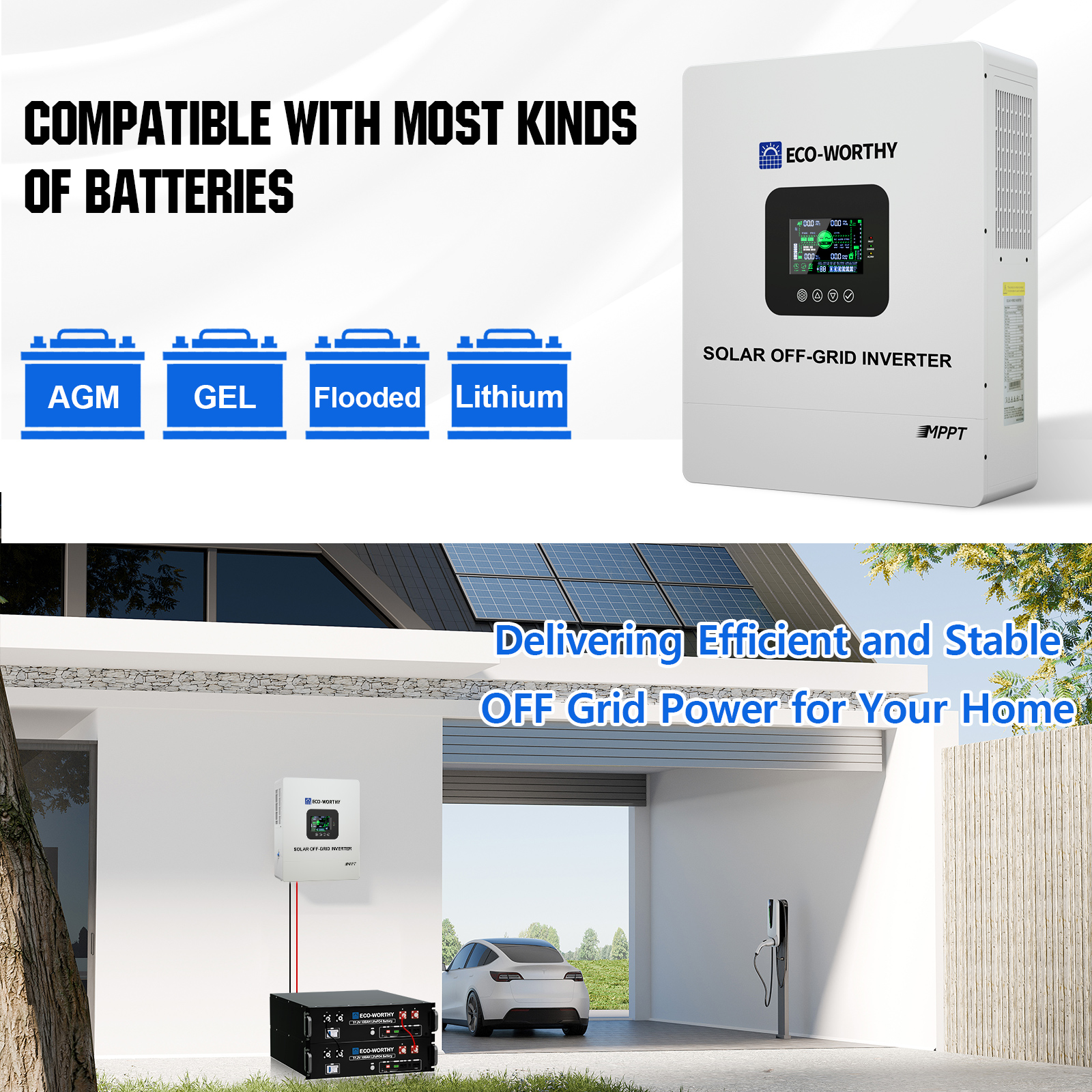 ECO-WORTHY UL1741 5000W 48V So - Mppt Charge Controller のレビューと価格